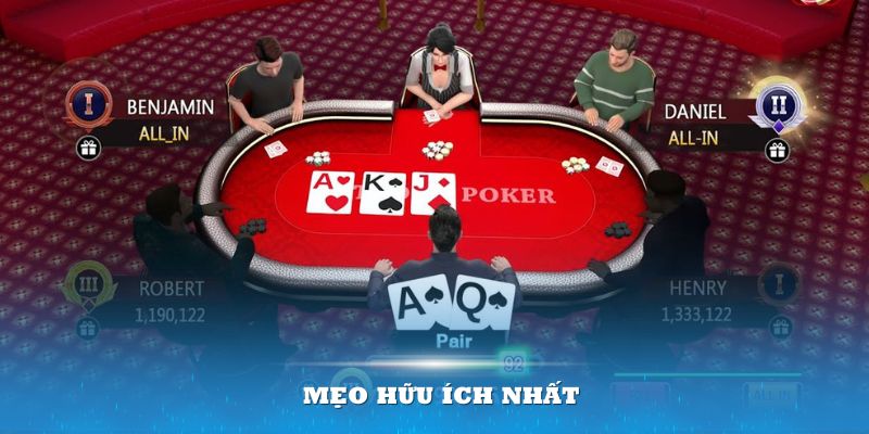 Mẹo hữu ích khi chơi Poker tại Xin88